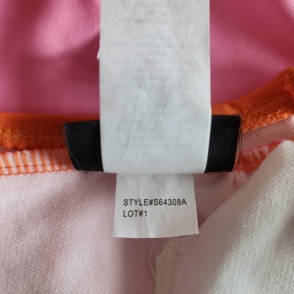 New Kate Spade NY Plunging V-Neck Colorblock Barbie Pink/Orange Swimsuit Small - Picture 15 of 17
